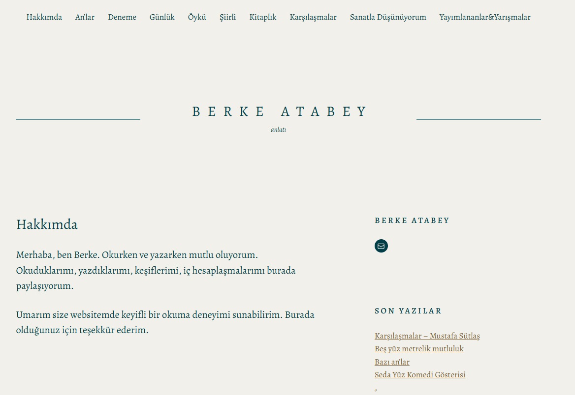 berke atabey'in resmi sitesi